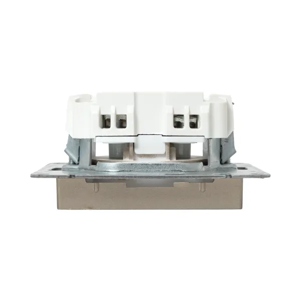 Механизм розетки, 16А, без заземления, без шторок, шампань Эпика EKF