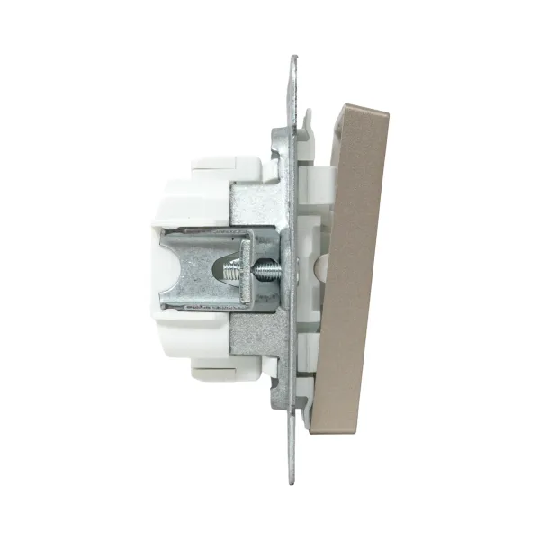 Механизм выключателя, одноклавишный, проходной, шампань Эпика EKF