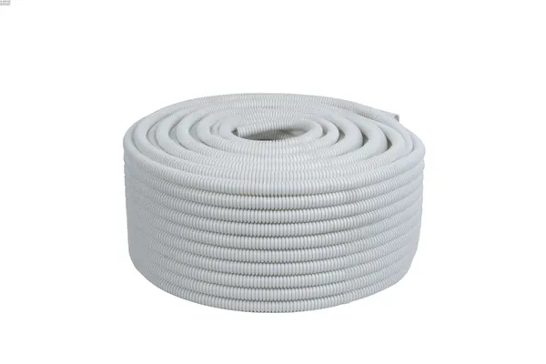 Труба гофр. ПВХ с протяжкой d16 мм (100 м) белая EKF-Plast