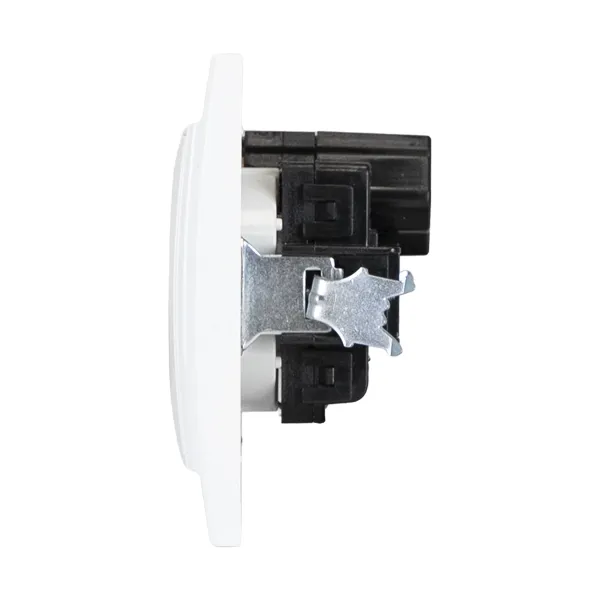 Розетка 1-местная СП с/з Минск 16А белая с защ. штор. с USB 1А EKF