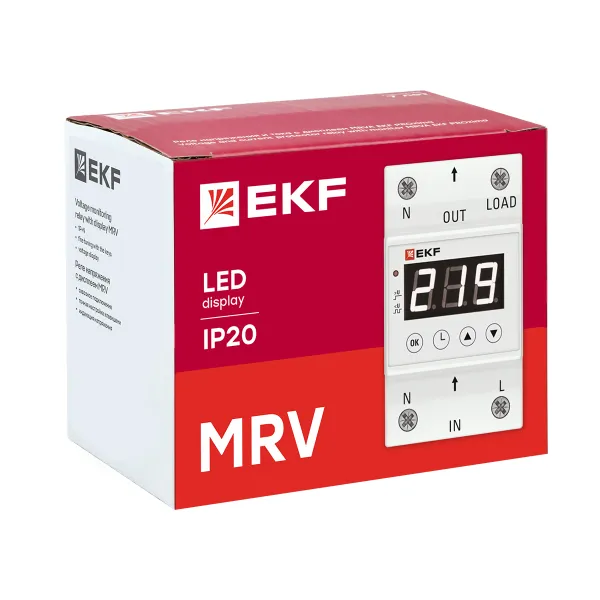Реле напряжения с дисплеем MRV 50A EKF PROxima