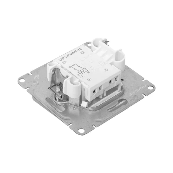 Механизм выключателя, одноклавишный, перекрёстный, алюминий Эпика EKF