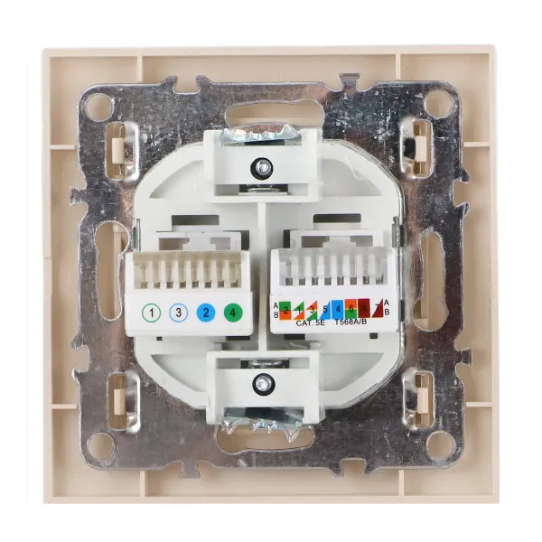 Розетка RJ-45+Phone СП бежевый Минск EKF