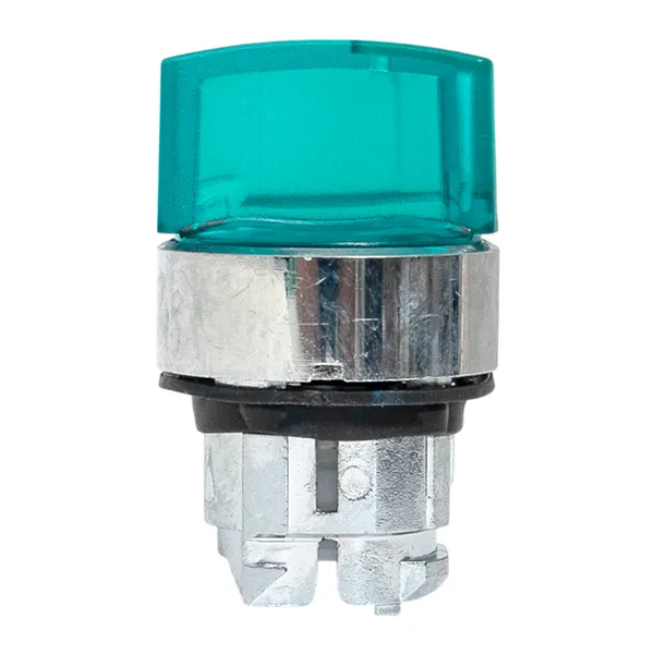 Исполнительный механизм переключателя ХB4 зеленый на 3 положения возвратный без фиксации, с подсветкой с короткой ручк IP65 EKF