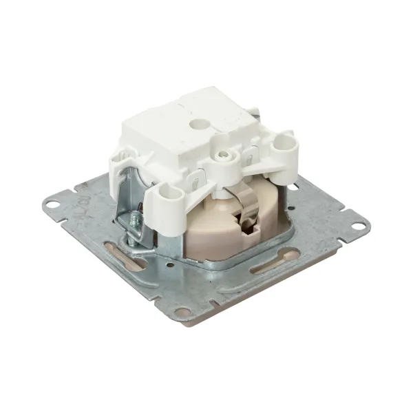 Механизм розетки, 16А, с заземлением, со шторками, кремовый Эпика EKF