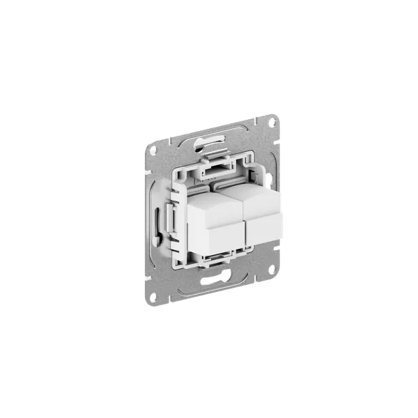 Механизм розетки RJ45 - 2шт, (cat5), белый Эпика EKF