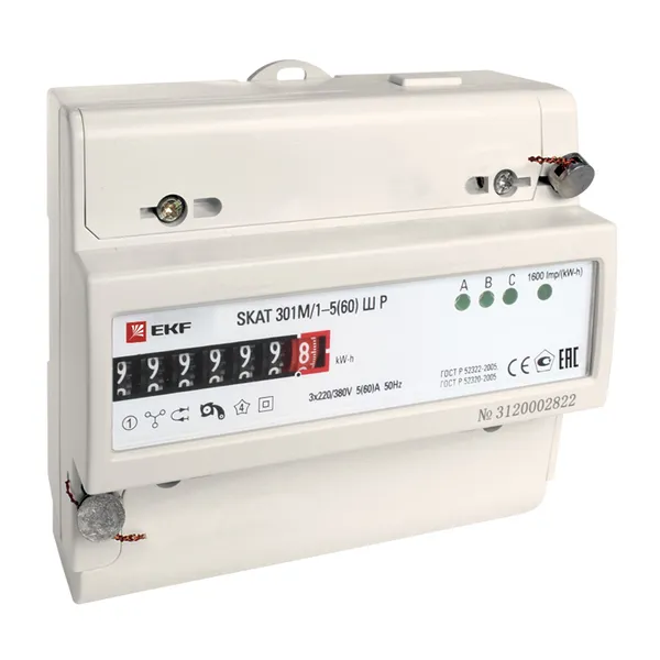 Счётчик электрической энергии SKAT 301M/1-5(60) SD EKF PROxima