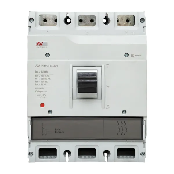 Автоматический выключатель AV POWER-4/3 630А 100kA TR EKF AVERES