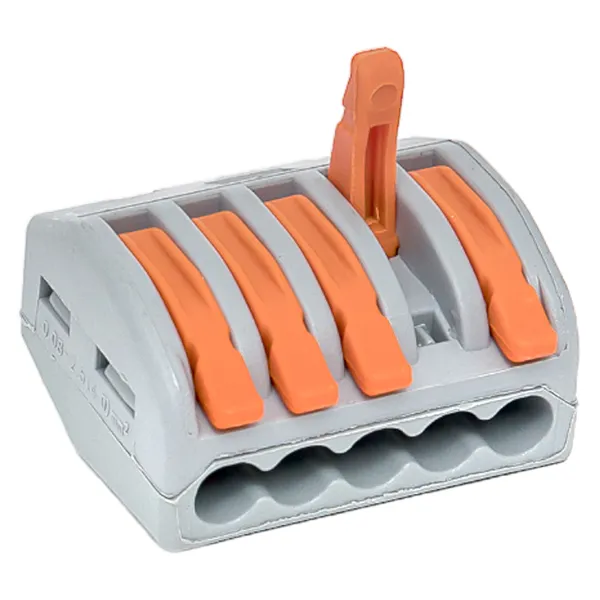 Клемма СМК 222-415 с рычагом 5 отверстий блистер (20 шт.) EKF PROxima