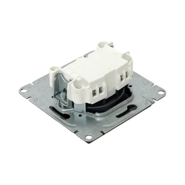 Механизм розетки, 16А, без заземления, без шторок, графит Эпика EKF