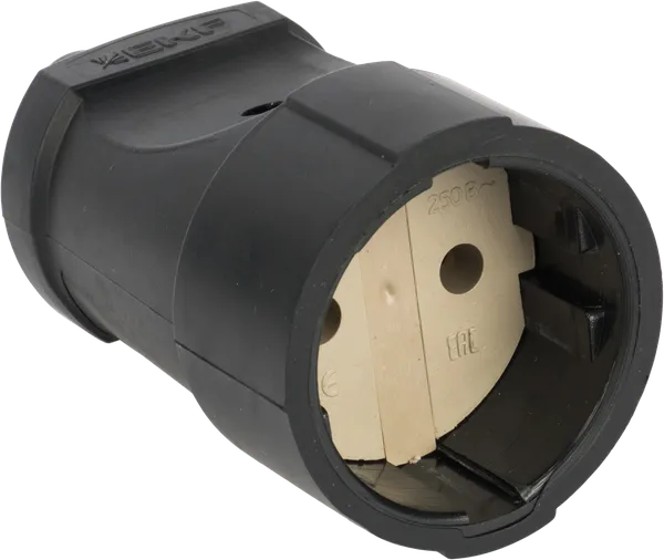 Гнездо штепсельное б-з черн. ПВХ 10A 250B EKF PROxima (5шт)