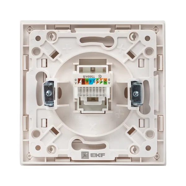 Стокгольм Механизм Розетки RJ-45 1-местной белый EKF PROxima