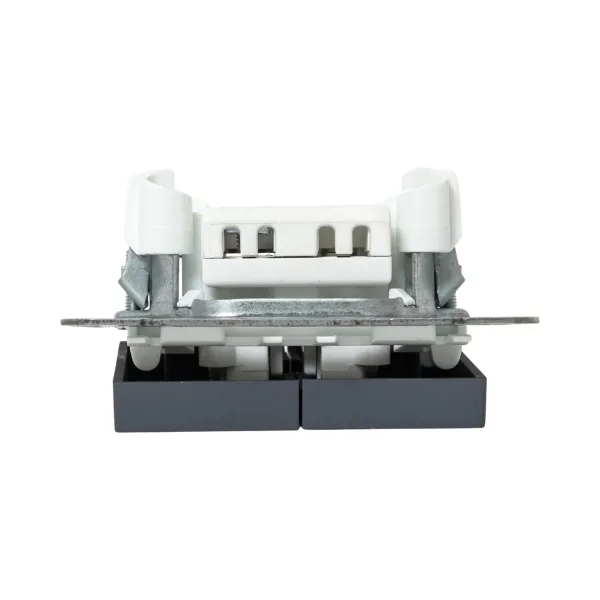 Механизм выключателя, двухклавишный, кнопочный, графит Эпика EKF