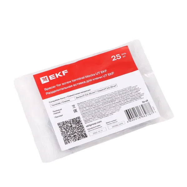 Разделительная вставка для клемм UT 2,5/4/6/10/16/35 EKF