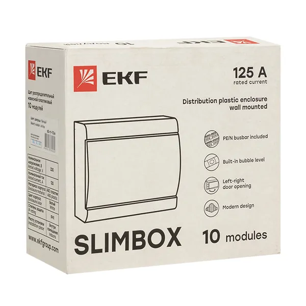 Щит распределительный ЩРН-П-10 "SlimBox" белая дверца IP41 EKF