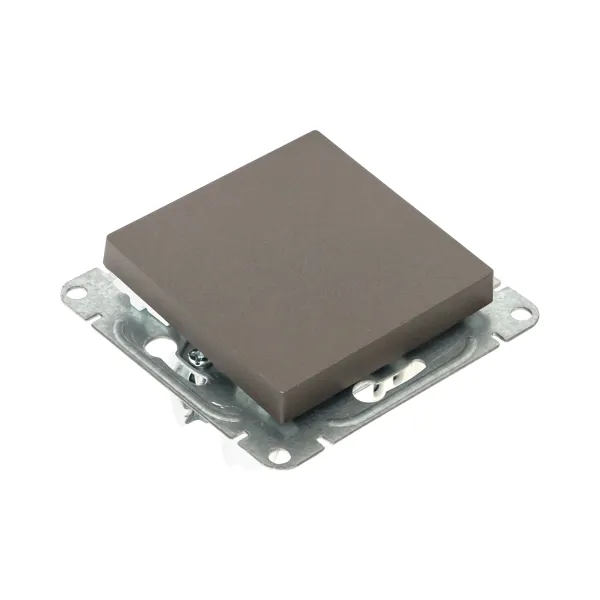 Механизм выключателя, одноклавишный, проходной, мокко Эпика EKF