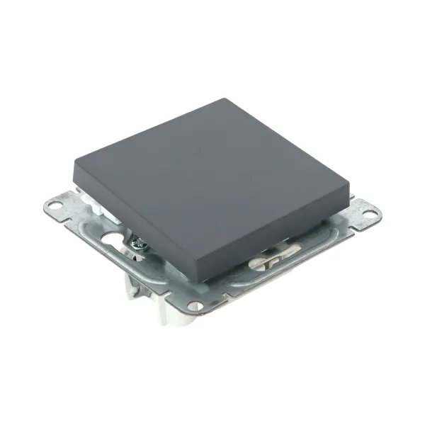 Механизм выключателя, одноклавишный, кнопочный, графит Эпика EKF