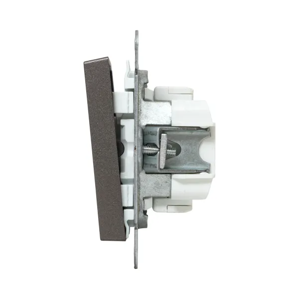 Механизм выключателя, двухклавишный, мокко Эпика EKF