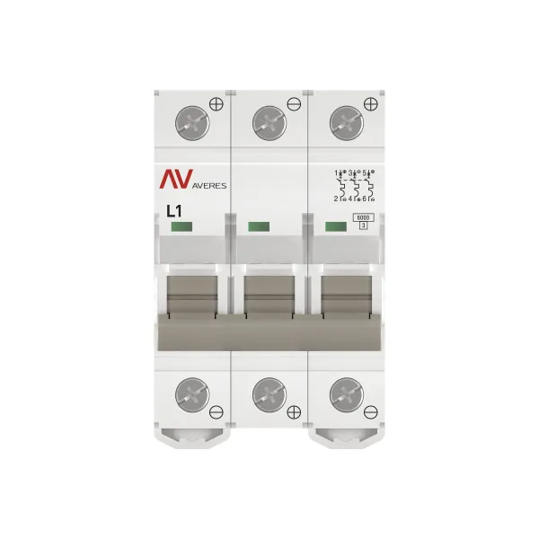 Выключатель автоматический AV-6 DC 3P 1A (L) 6kA EKF AVERES