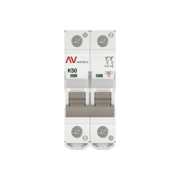 Выключатель автоматический AV-6 DC 2P 50A (K) 6kA EKF AVERES