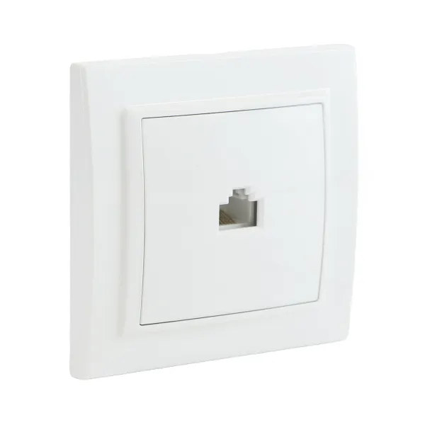 Минск Розетка RJ-45 1-местная СП белая EKF
