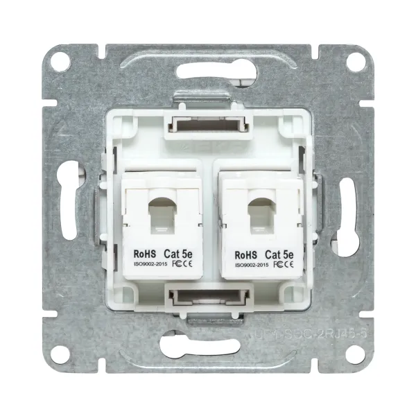 Механизм розетки RJ45 - 2шт, (cat5), шампань Эпика EKF