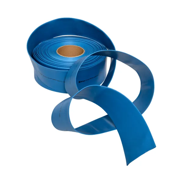 Термоусаживаемая трубка ТУТ нг 60/30 синяя рулон EKF PROxima