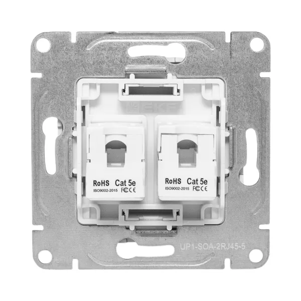 Механизм розетки RJ45 (cat5), алюминий Эпика EKF