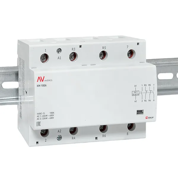 Контактор модульный КМ 100А 2NO+2NC 230VAC (6 мод.) AVERES EKF