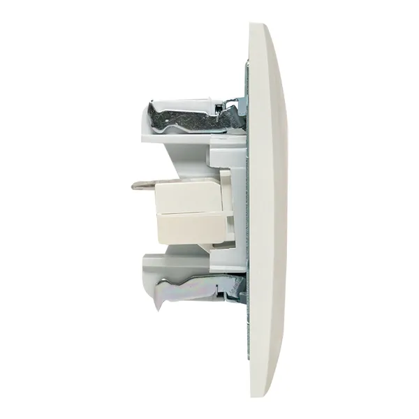 Валенсия розетка RJ-45+RJ11 2-местная белая EKF PROxima