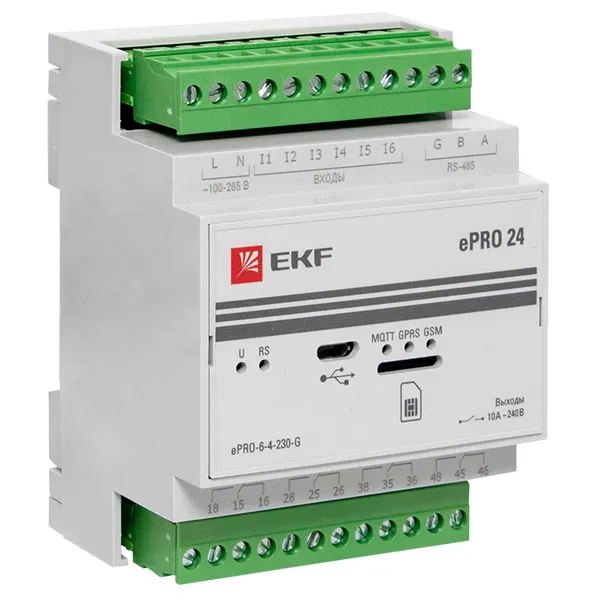 Контроллер базовый ePRO24 удаленного управления 6вх\4вых 230В GSM EKF PROxima