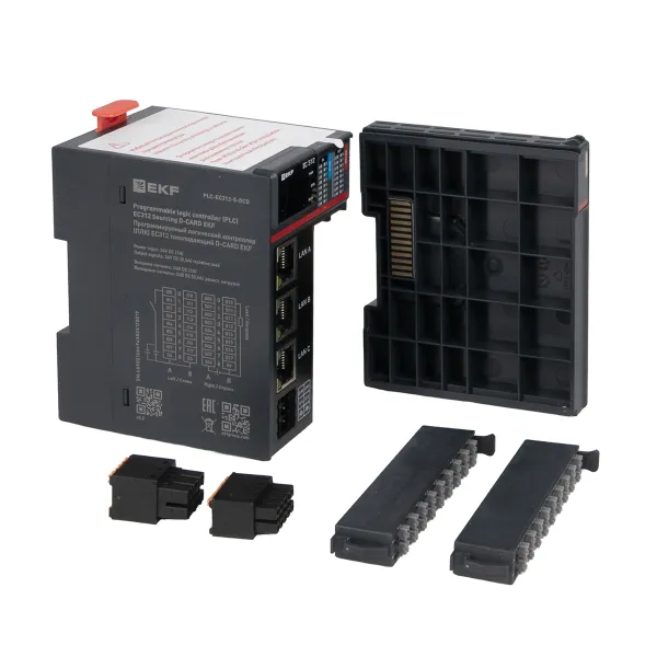 Программируемый логический контроллер (ПЛК) EC312 токоподающий D-CARD EKF