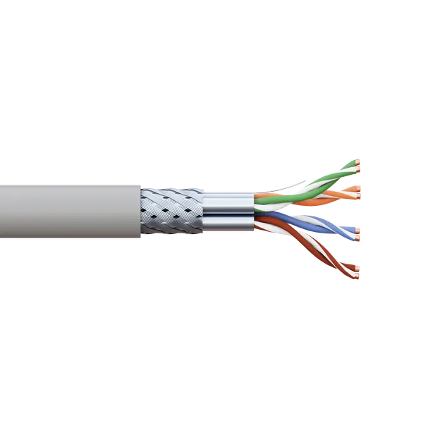 Кабель витая пара TERACOM CS Cat.6A S/FTP 4 пары solid 0,57мм оболочка LSZH нг(А)-HF цвет серый (упак. 305м)