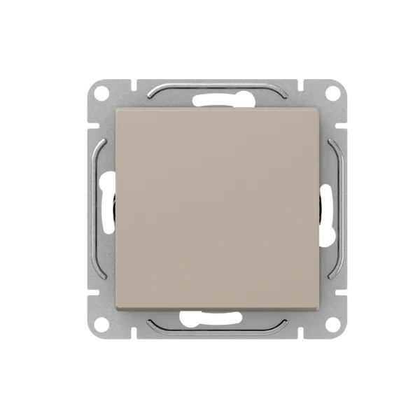 Механизм выключателя, одноклавишный, кнопочный, кремовый Эпика EKF