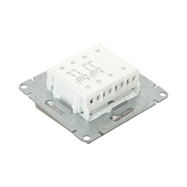 Механизм выключателя, двухклавишный, перекрёстный, шампань Эпика EKF