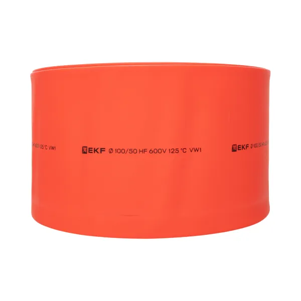 Термоусаживаемая трубка ТУТ нг 100/50 красная рулон EKF PROxima