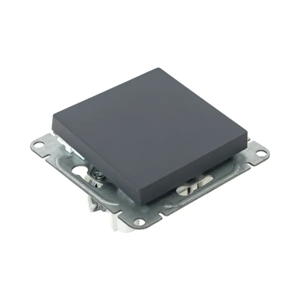 Механизм выключателя, одноклавишный, перекрёстный, графит Эпика EKF