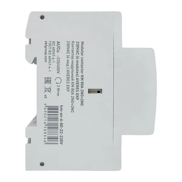 Контактор модульный КМ 80А 2NO+2NC 230VAC (6 мод.) AVERES EKF
