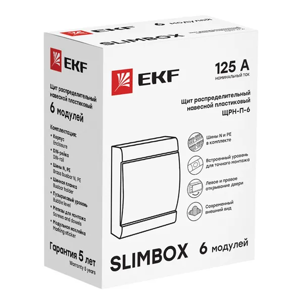 Щит распред. навесной ЩРН-П-6 "SlimBox" IP41 EKF