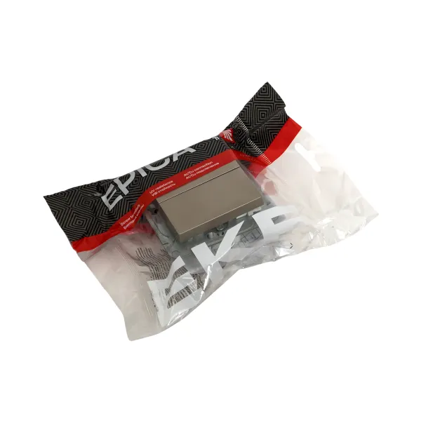 Механизм выключателя, двухклавишный, проходной, шампань Эпика EKF