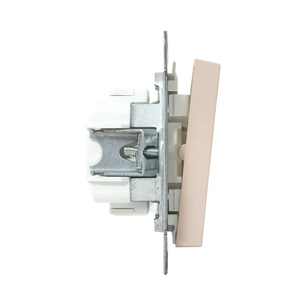 Механизм выключателя, двухклавишный, кнопочный, кремовый Эпика EKF