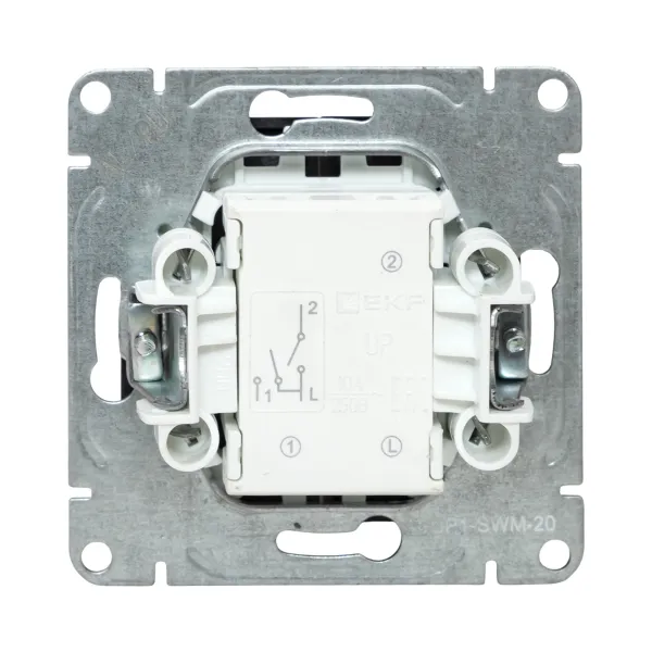 Механизм выключателя, двухклавишный, мокко Эпика EKF