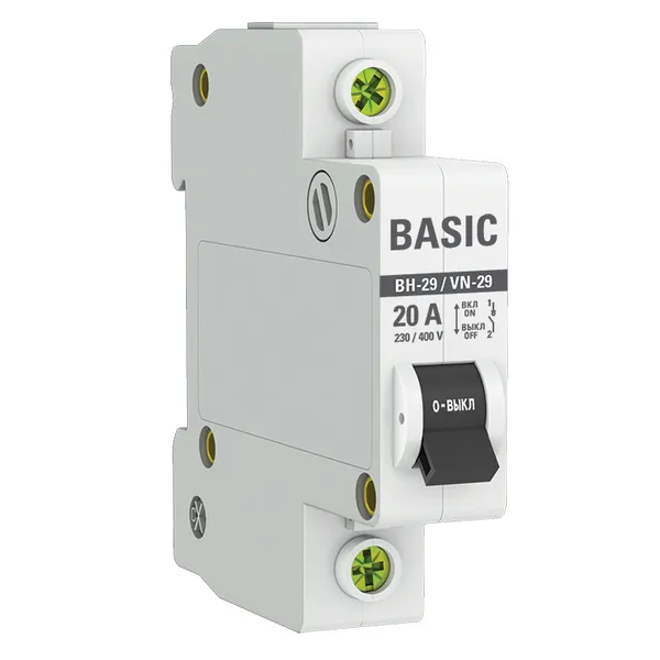 Выключатель нагрузки 1P 20А ВН-29 Basic