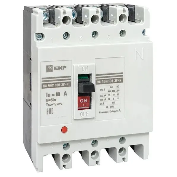 Выключатель автоматический ВА-99М 63/16А 3P+N 25кА EKF PROxima