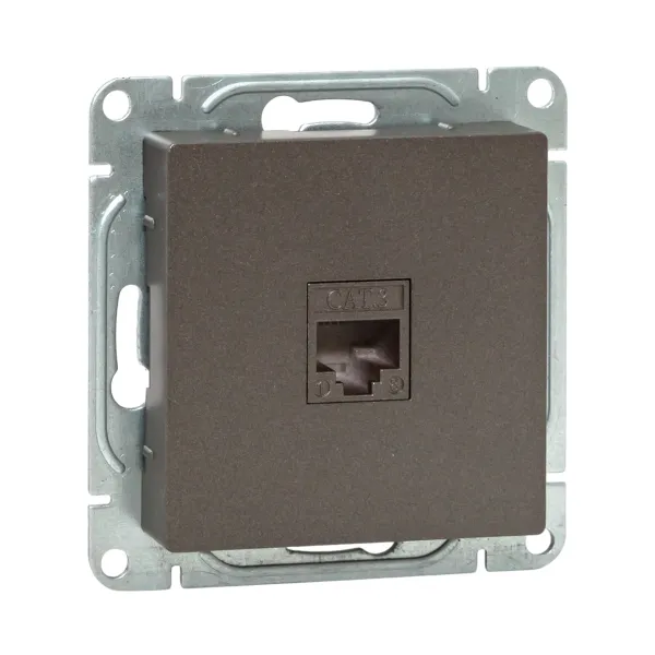 Механизм розетки RJ11, мокко Эпика EKF