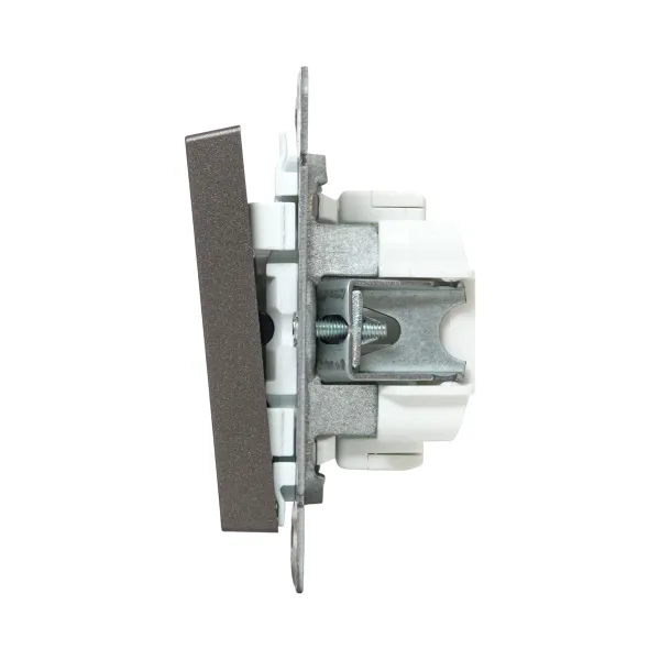 Механизм выключателя, одноклавишный, кнопочный, мокко Эпика EKF