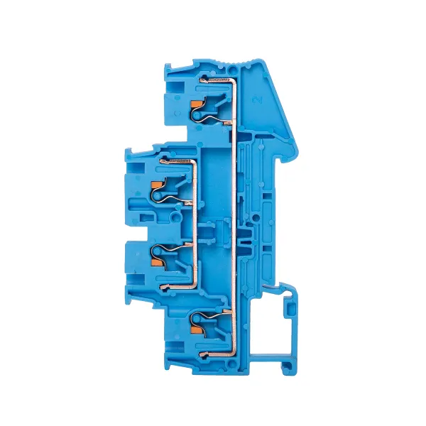 Клемма двухуровневая Push-in 4 мм2 4 вывода синяя EKF