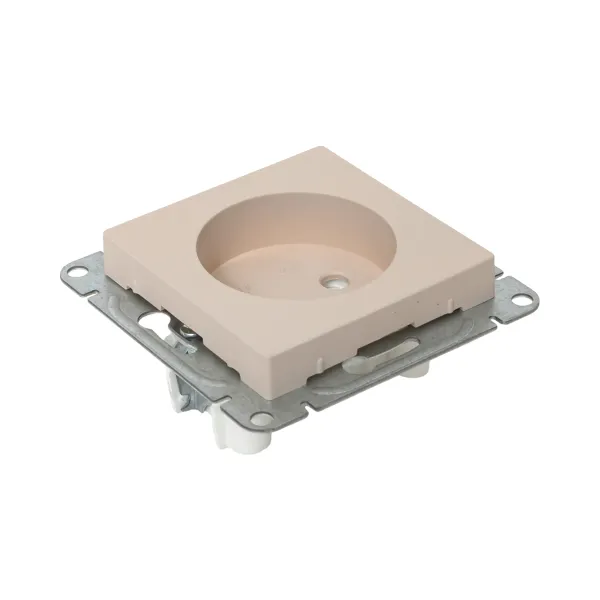 Механизм розетки, 16А, без заземления, со шторками, кремовый Эпика EKF