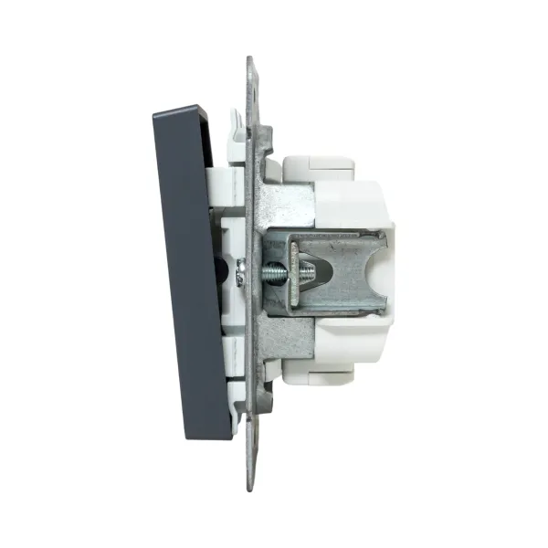 Механизм выключателя, одноклавишный, кнопочный, графит Эпика EKF