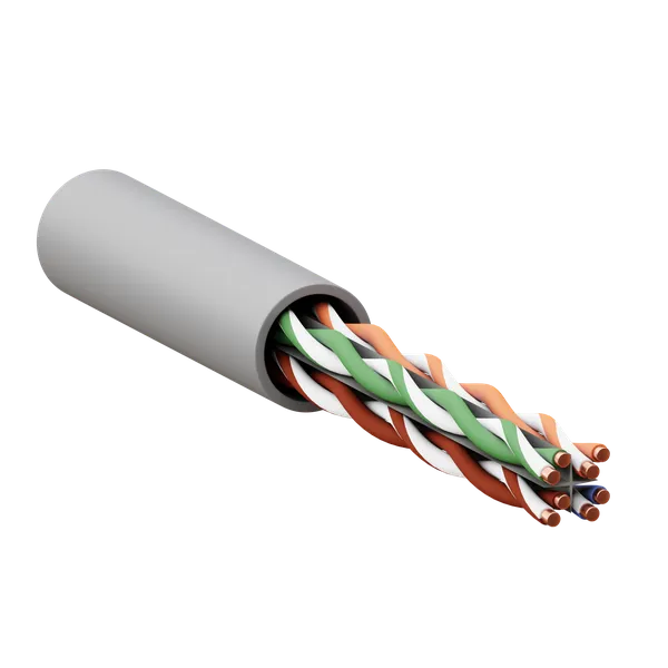 Кабель витая пара TERACOM PRO Cat.6 U/UTP 4 пары solid 23AWG оболочка LSZH нг(А)-HF цвет серый (упак. 305м)
